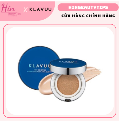 Phấn Nước Klavuu Blue Pearlsation High Coverage Marine Collagen Aqua Cushion