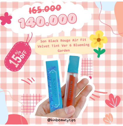 Son Black Rouge Air Fit Velvet Tint Ver 6 Blueming Garden
