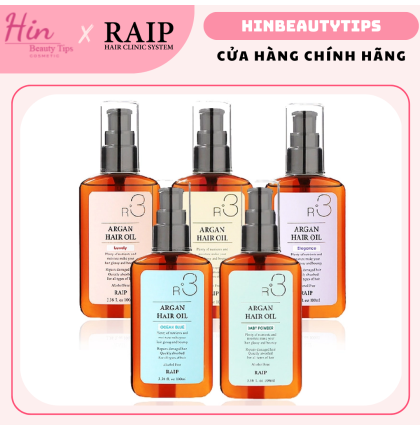 Dầu Dưỡng Giúp Hồi Phục Tóc Hư Tổn Raip R3 Argan Hair Oil 100ml