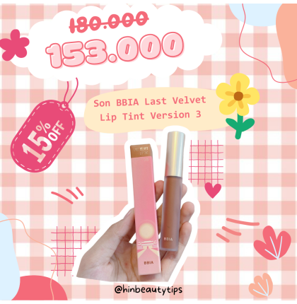 Son BBIA Last Velvet Lip Tint Version 3 