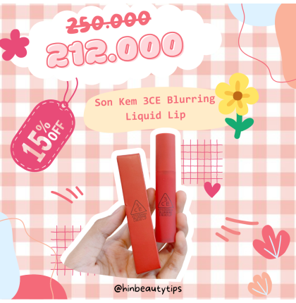 Son Kem 3CE Blurring Liquid Lip