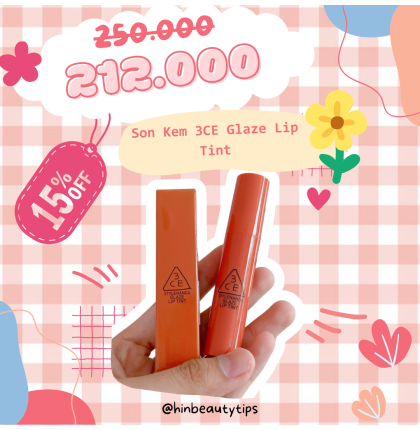 Son Kem 3CE Glaze Lip Tint
