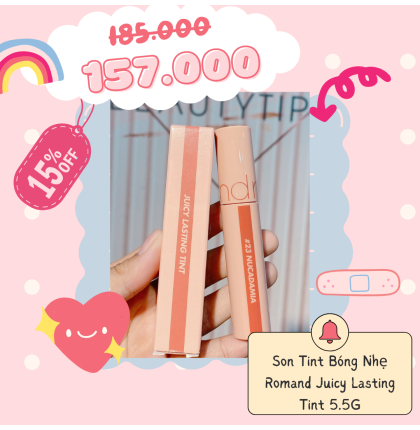 Son Tint Bóng Nhẹ Romand Juicy Lasting Tint 5.5G