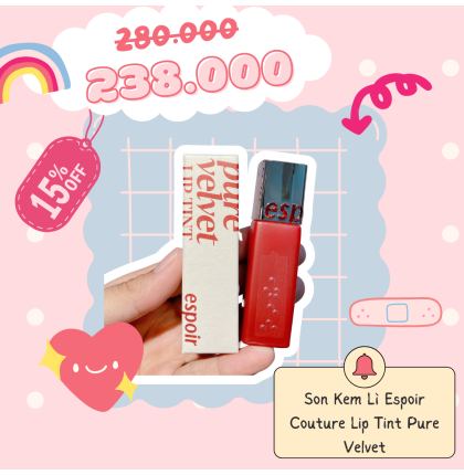 Son Kem Lì Espoir Couture Lip Tint Pure Velvet 