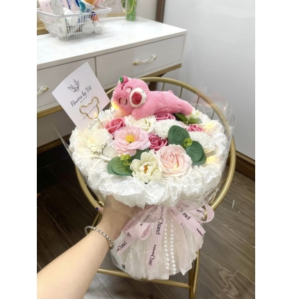 Bó Hoa Sáp Mix Gấu Lotso