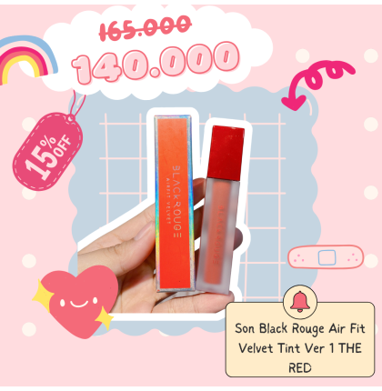 Son Black Rouge Air Fit Velvet Tint Ver 1 THE RED