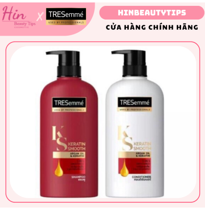 COMBO DẦU GỘI XẢ TRESEMME KERATIN SMOOTH SHAMPOO & CONDITIONER 420 ML.