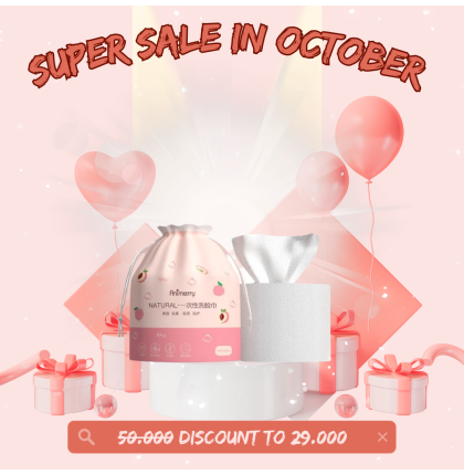 Khăn Tẩy Trang Cotton Đa Năng An Toàn Cho Da ANIMERRY 
