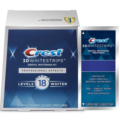 [Lẻ Miếng] Miếng dán trắng răng CREST 3D WHITE Professional Levels 18