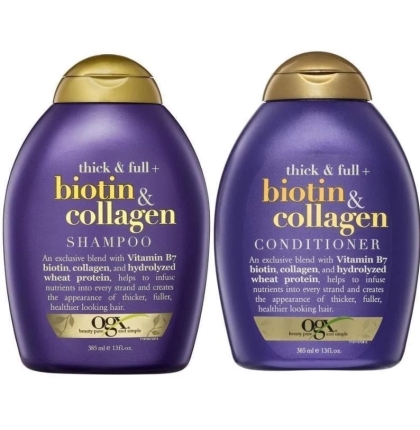 DẦU GỘI XẢ BIOTIN & COLLAGEN OGX 385ML MÀU TÍM 