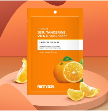 Mặt Nạ Prettyskin The Pure Jeju Tangerine Vita C Mask