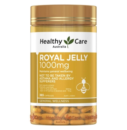 Sữa Ong Chúa Healthy Care Royal Jelly 1000mg 365 Viên Của Úc