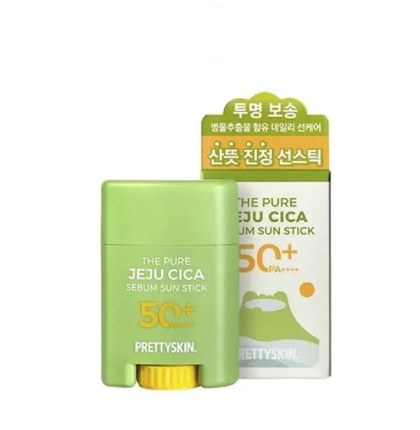 KEM CHỐNG NẮNG RAU MÁ PRETTY SKIN THE PURE JEJU CICA SEBUM SUN STICK DẠNG LĂN