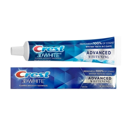 Kem Đành Răng Trắng Răng, Loại Bỏ 100% Mảng Bám CREST 3D White Advanced Whitening 147gr