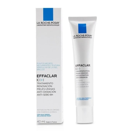 Kem Dưỡng Giảm Mụn Đầu Đen, Bóng Nhờn La Roche-Posay Effaclar K+ Oily Skin Renovating Care Anti-Oxidant Anti-Sebum 8hr 40ml