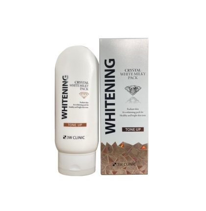 Kem Ủ Trắng 3W Clinic Whitening Crystal White Milky Pack Tone Up 200ml
