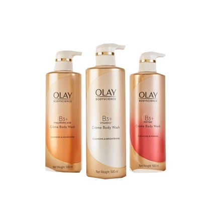 SỮA TẮM OLAY B3 HYALURONIC/PEPTIDE/VITAMIN C DƯỠNG ẨM, CHỐNG LÃO HÓA, SÁNG DA