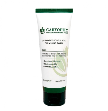 Sữa Rửa Mặt Caryophy Ngăn Ngừa Mụn Giảm Thâm 150ml Portulaca Cleansing Foam