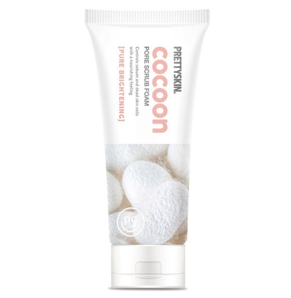 SỮA RỬA MẶT TẨY DA CHẾT PRETTY SKIN COCOON PORE SCRUB FOAM