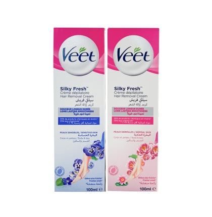 Kem Tẩy Lông Veet Silk & Fresh Dành Cho Da Nhạy Cảm 25g