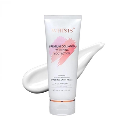 DƯỠNG THỂ CHỐNG NẮNG WHISIS PREMIUM COLLAGEN WHITENING BODY LOTIN UV PROTECTION SPF50+ PA++++ 200ML
