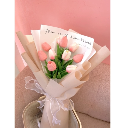 Bó Hoa Tulip Nhiều Màu - 10 Bông